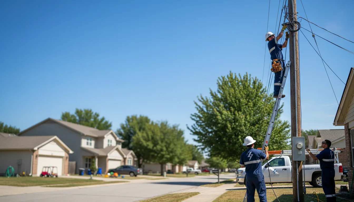 Residential electrician providing installation services in Amsterdam, OH
